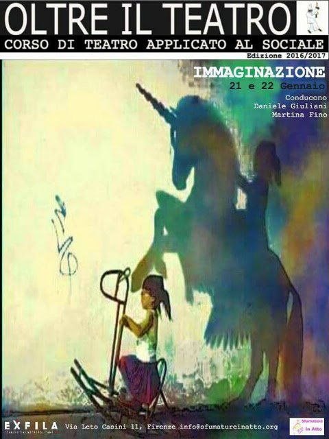 Locandina del seminario sull'immaginazione, gennaio 2017, Firenze