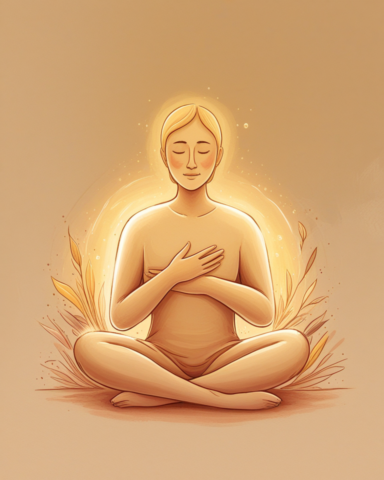 Attacchi di panico Firenze: illustrazione di una persona che respira con calma e serenità